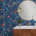 BMVV007/05C Ocean Waves Deep Water Viva Vintage Wallpaper by Brand McKenzie