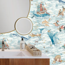 BMVV007/05D Ocean Waves Pale Tide Viva Vintage Wallpaper by Brand McKenzie