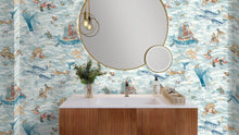 BMVV007/05D Ocean Waves Pale Tide Viva Vintage Wallpaper by Brand McKenzie