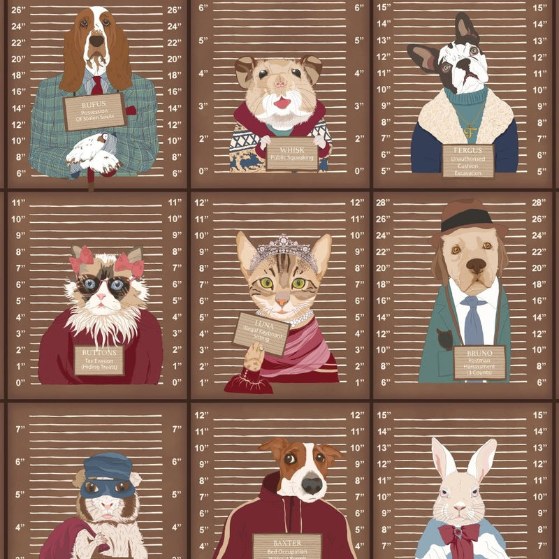 BMVV007/06C Resisting Arrest Dark Roast Viva Vintage Wallpaper by Brand McKenzie