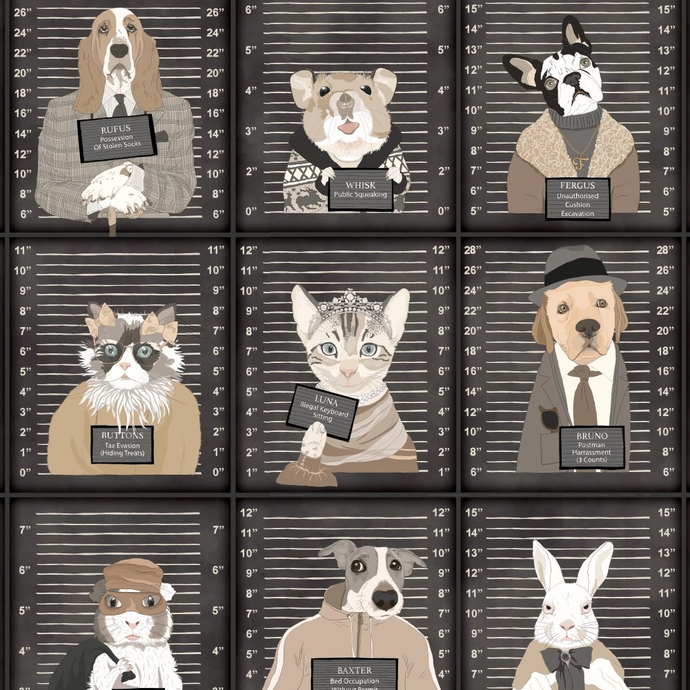 BMVV007/06E Resisting Arrest Night Shift Viva Vintage Wallpaper by Brand McKenzie