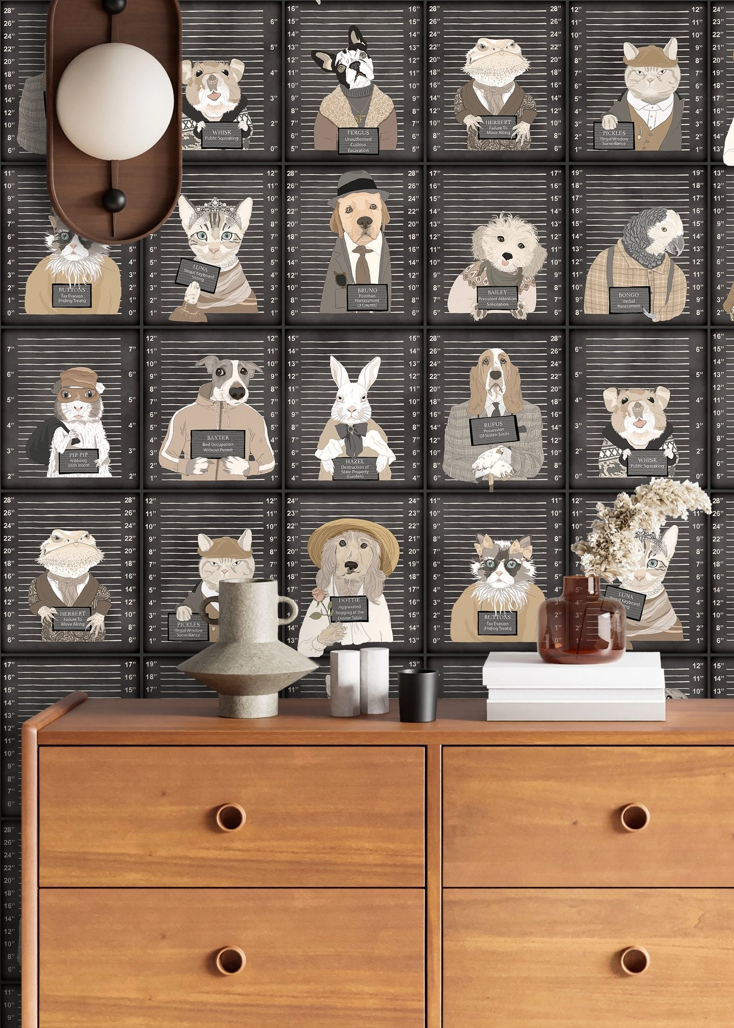 BMVV007/06E Resisting Arrest Night Shift Viva Vintage Wallpaper by Brand McKenzie