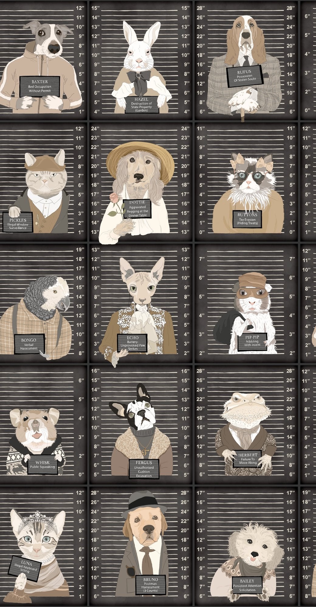 BMVV007/06E Resisting Arrest Night Shift Viva Vintage Wallpaper by Brand McKenzie