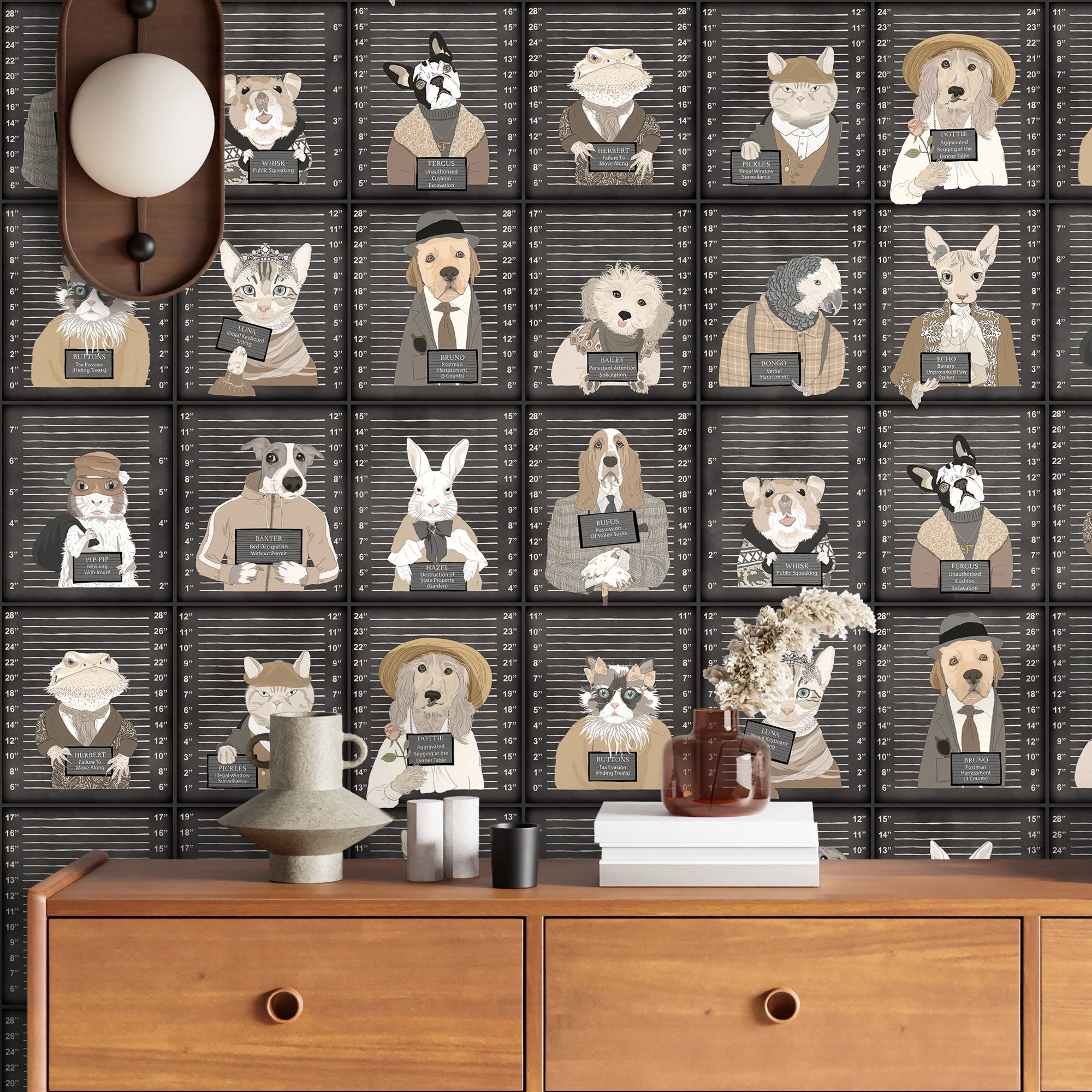 BMVV007/06E Resisting Arrest Night Shift Viva Vintage Wallpaper by Brand McKenzie