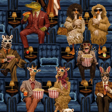 BMVV007/07A Showtime Blue Lux Viva Vintage Wallpaper by Brand McKenzie