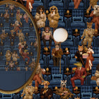 BMVV007/07A Showtime Blue Lux Viva Vintage Wallpaper by Brand McKenzie