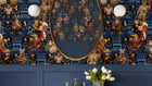 BMVV007/07A Showtime Blue Lux Viva Vintage Wallpaper by Brand McKenzie