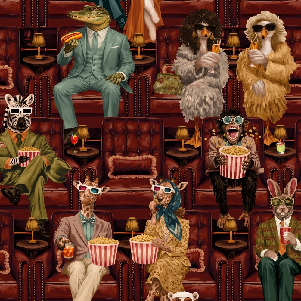 BMVV007/07B Showtime Chestnut Viva Vintage Wallpaper by Brand McKenzie