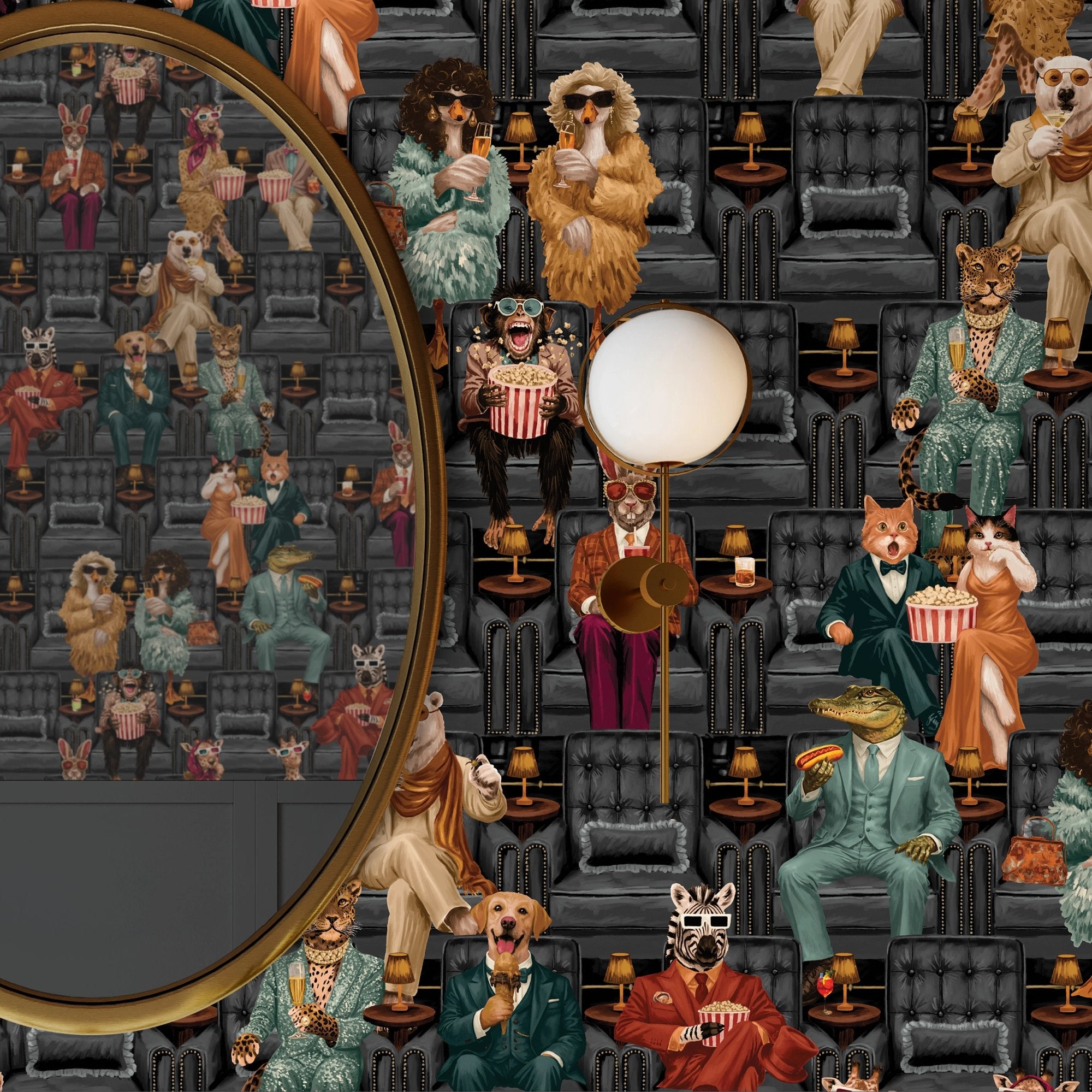 BMVV007/07D Showtime Midnight Screening Viva Vintage Wallpaper by Brand McKenzie