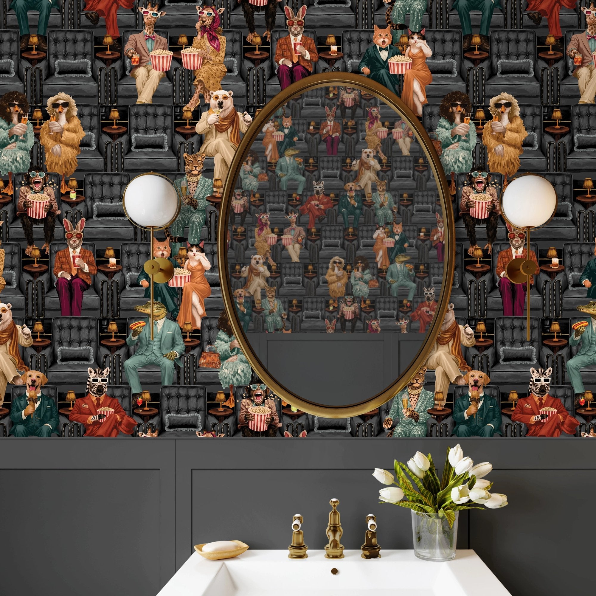 BMVV007/07D Showtime Midnight Screening Viva Vintage Wallpaper by Brand McKenzie