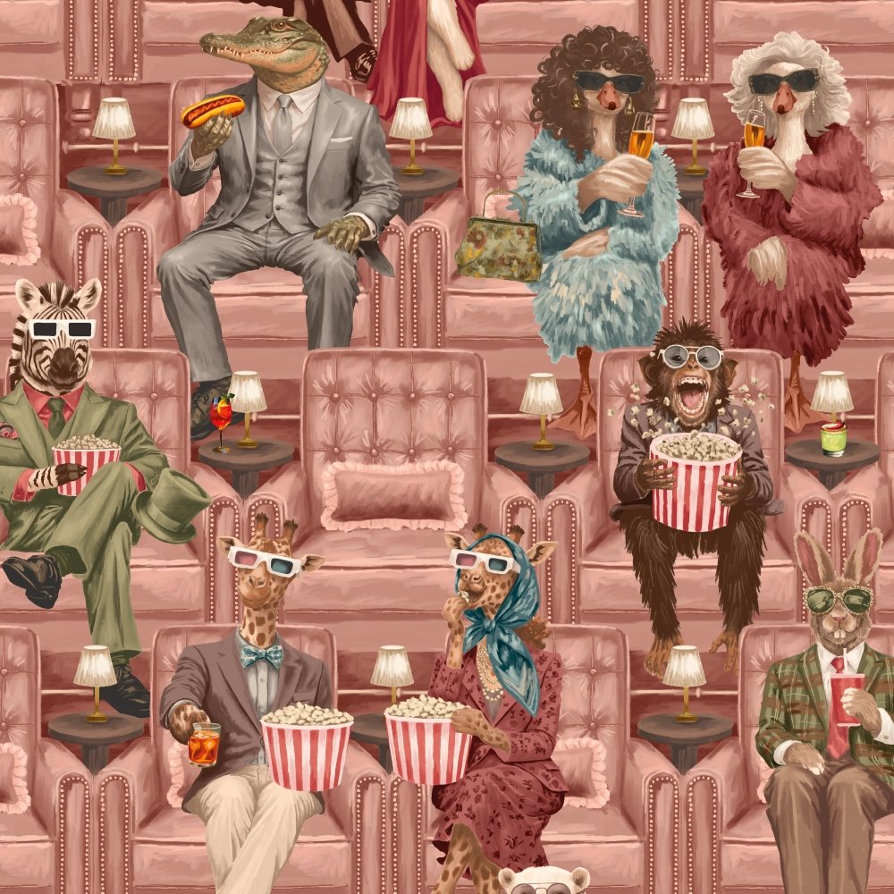 BMVV007/07E Showtime Pink Whisper Viva Vintage Wallpaper by Brand McKenzie
