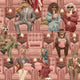 Showtime Pink Whisper Viva Vintage Wallpaper by Brand McKenzie