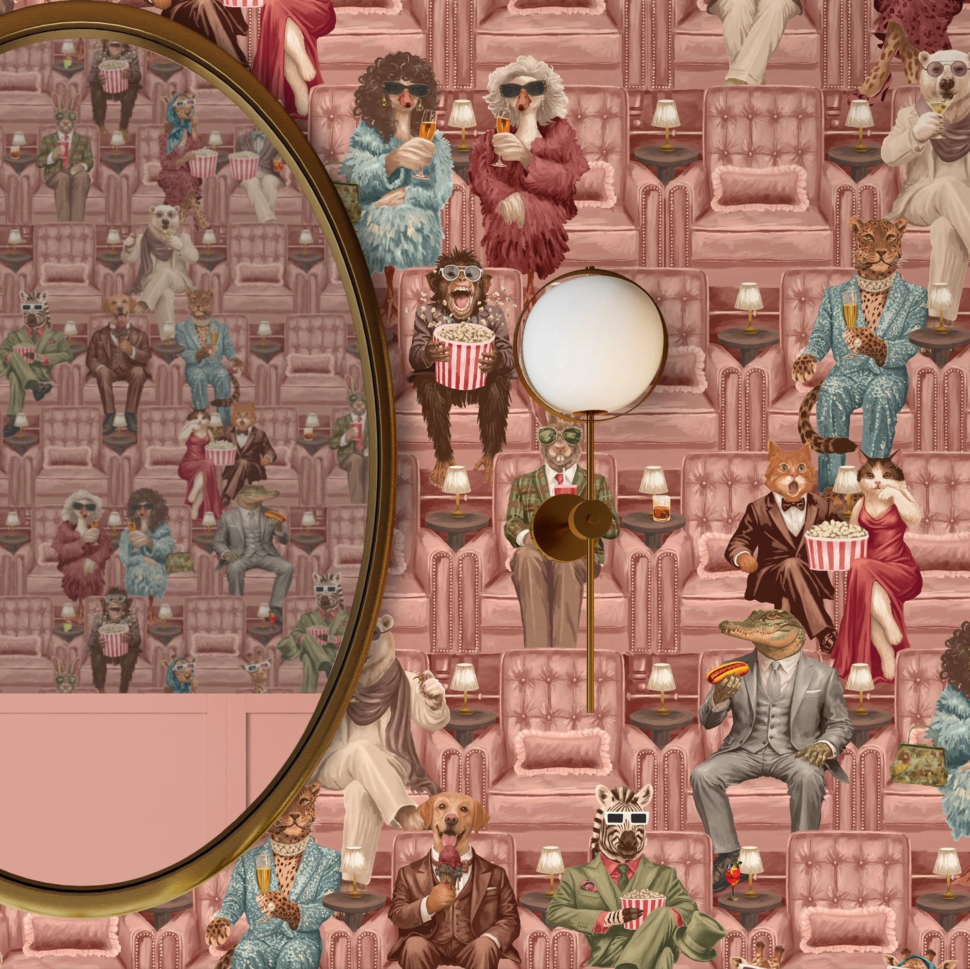 BMVV007/07E Showtime Pink Whisper Viva Vintage Wallpaper by Brand McKenzie