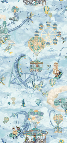 BMVV007/08B Sky Fair Cloud Blue Viva Vintage Wallpaper by Brand McKenzie
