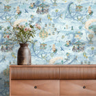 BMVV007/08B Sky Fair Cloud Blue Viva Vintage Wallpaper by Brand McKenzie