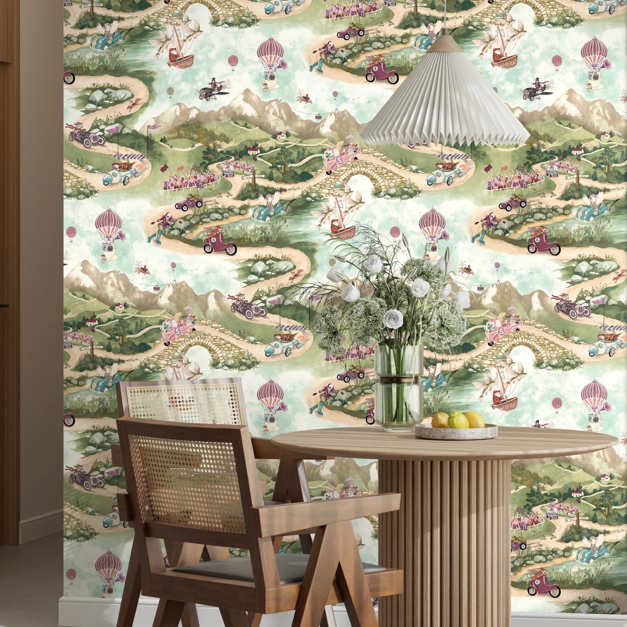 BMVV007/09A Tally Ho! Bramble Viva Vintage Wallpaper by Brand McKenzie