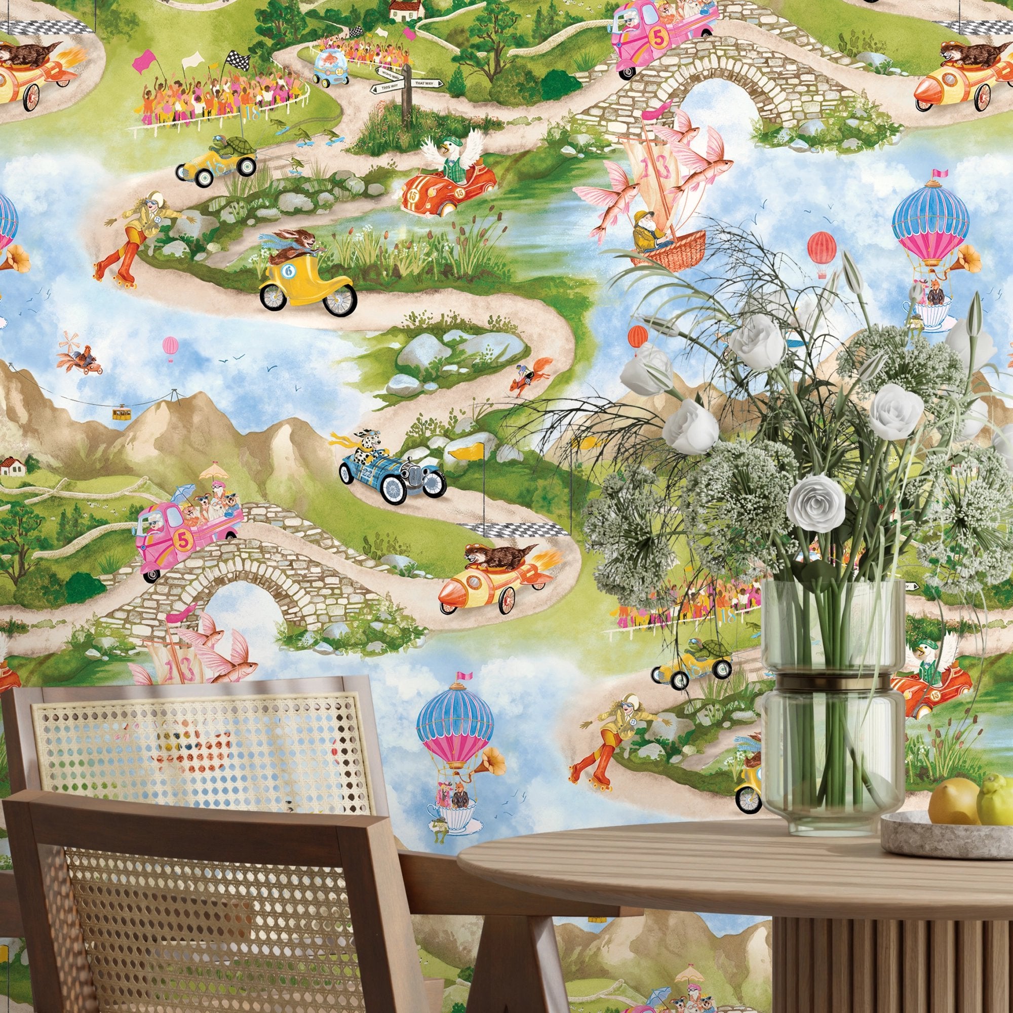 BMVV007/09B Tally Ho! English Summer Viva Vintage Wallpaper by Brand McKenzie