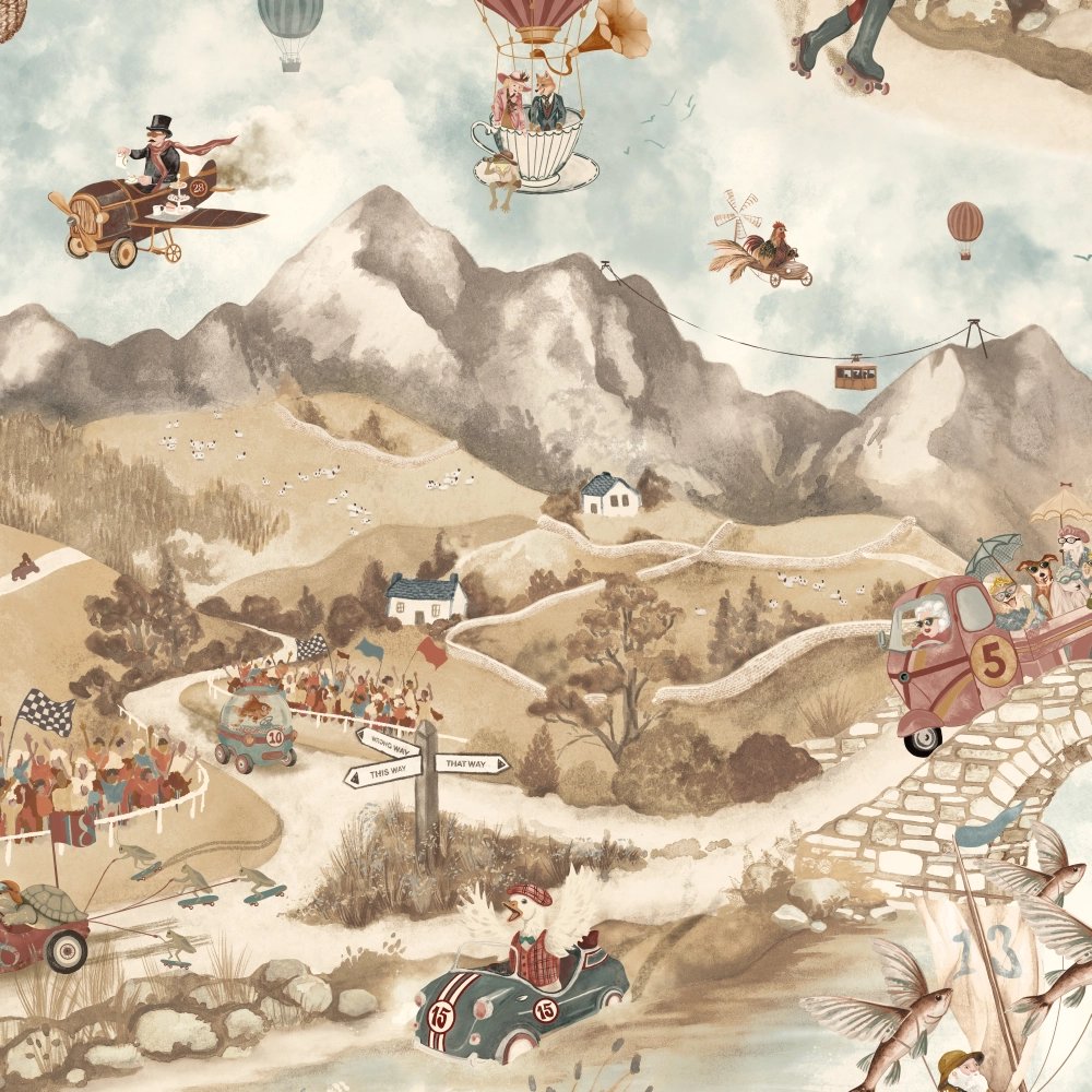 BMVV007/09C Tally Ho! Old Oak Viva Vintage Wallpaper by Brand McKenzie