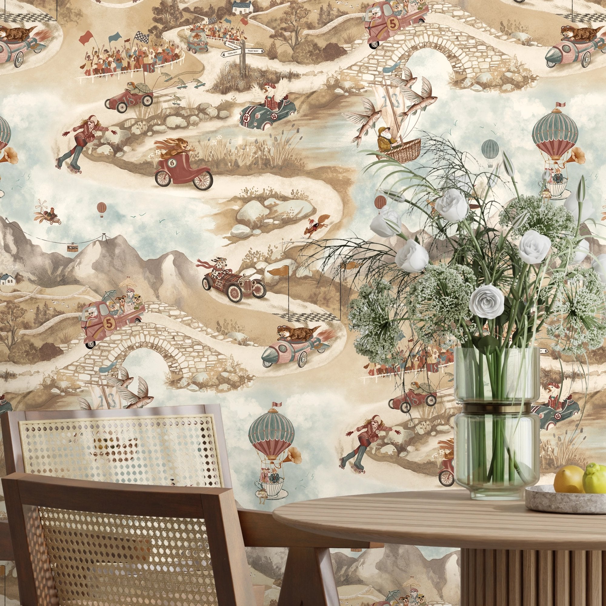 BMVV007/09C Tally Ho! Old Oak Viva Vintage Wallpaper by Brand McKenzie
