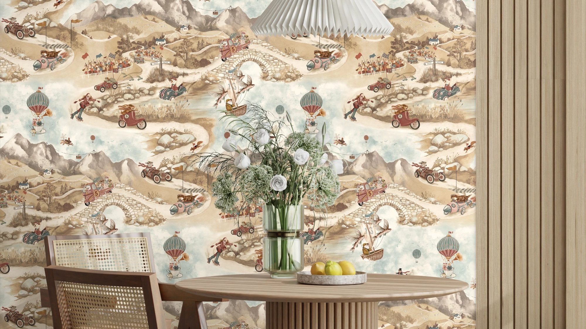 BMVV007/09C Tally Ho! Old Oak Viva Vintage Wallpaper by Brand McKenzie
