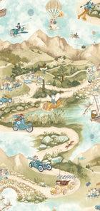 BMVV007/09D Tally Ho! Village Green Viva Vintage Wallpaper by Brand McKenzie