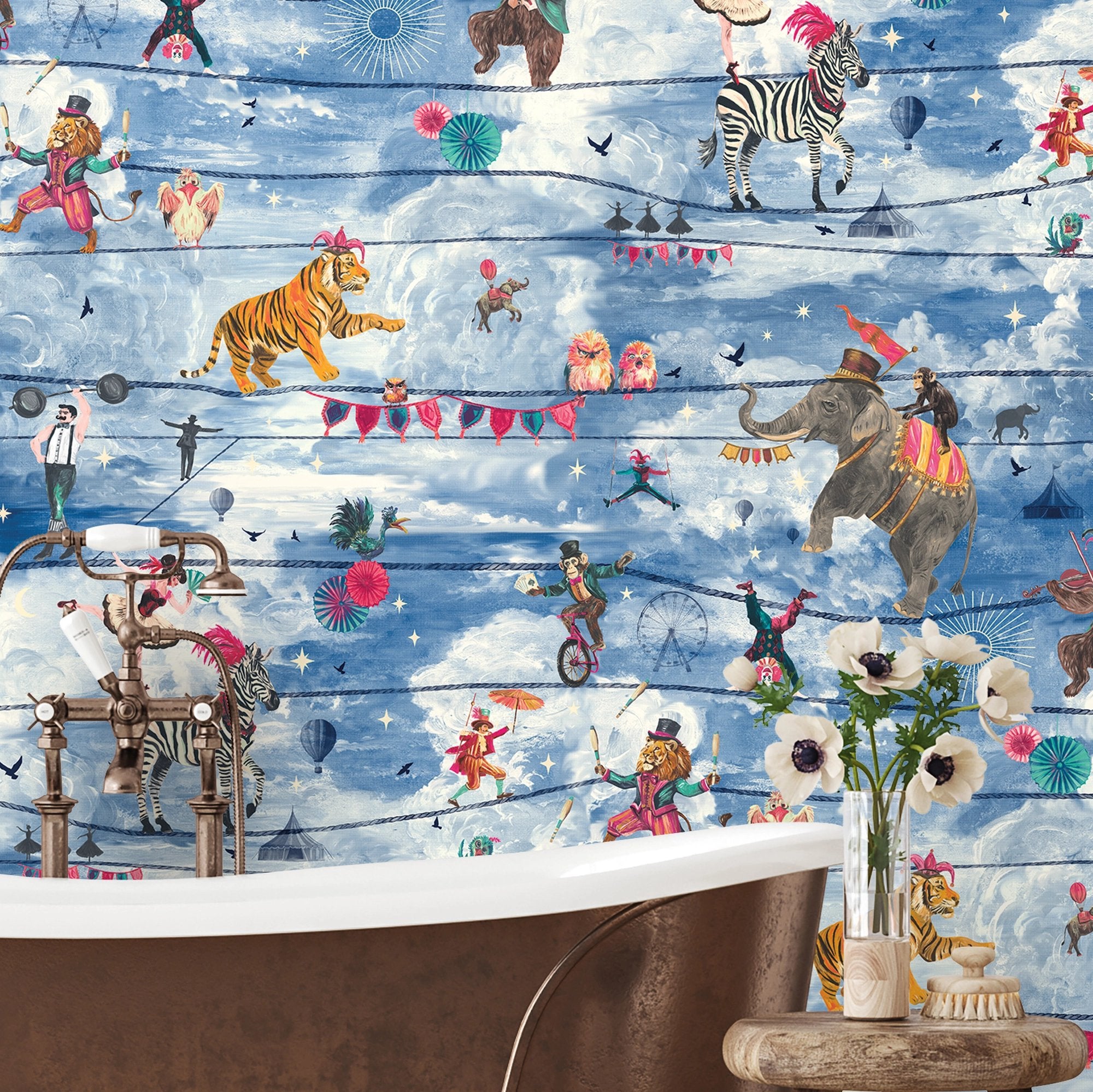 BMVV007/10A Wired Cotton Clouds Viva Vintage Wallpaper by Brand McKenzie