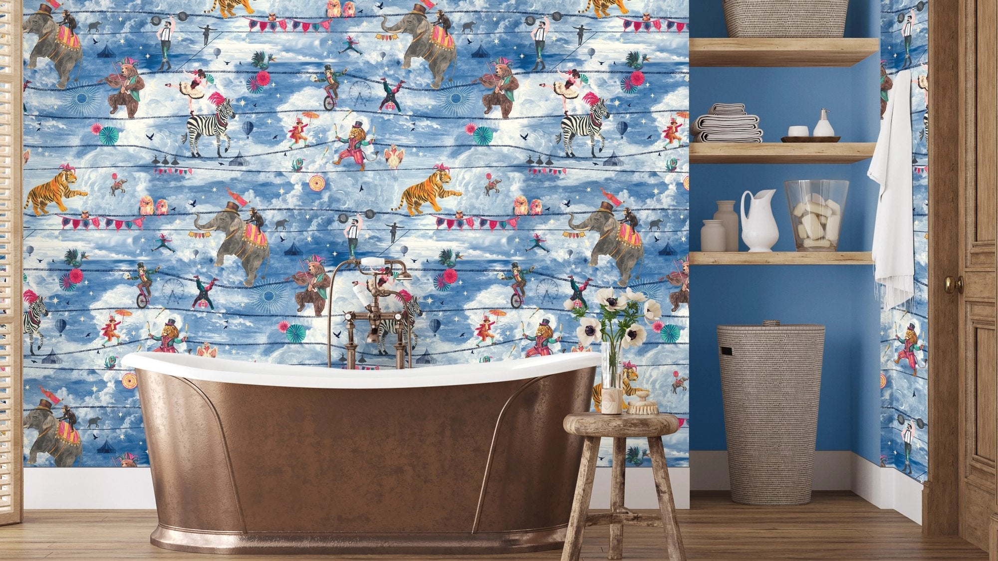 BMVV007/10A Wired Cotton Clouds Viva Vintage Wallpaper by Brand McKenzie