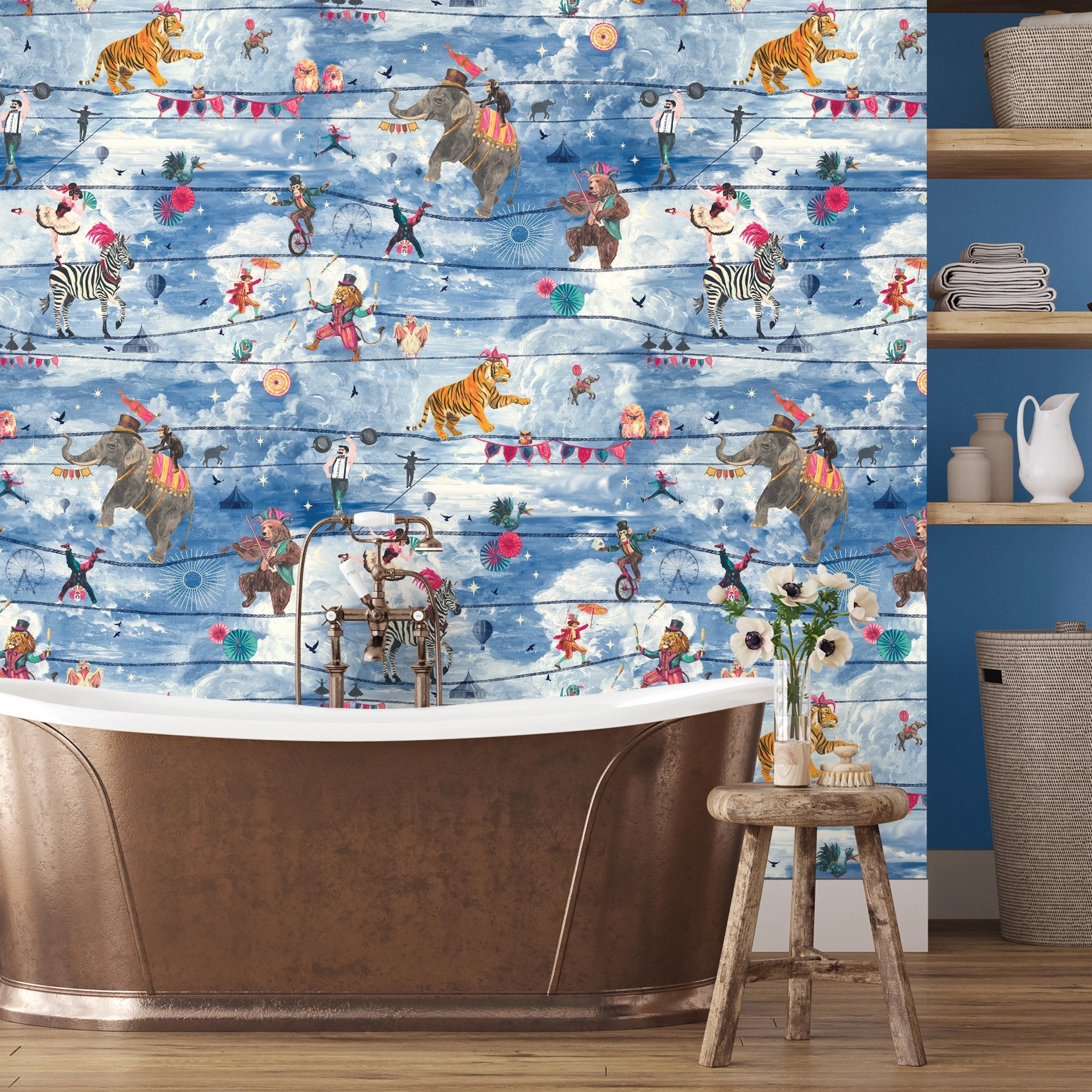 BMVV007/10A Wired Cotton Clouds Viva Vintage Wallpaper by Brand McKenzie
