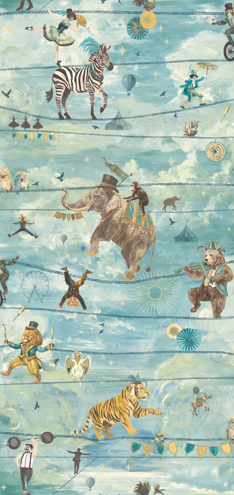 BMVV007/10E Wired Sky Light Viva Vintage Wallpaper by Brand McKenzie