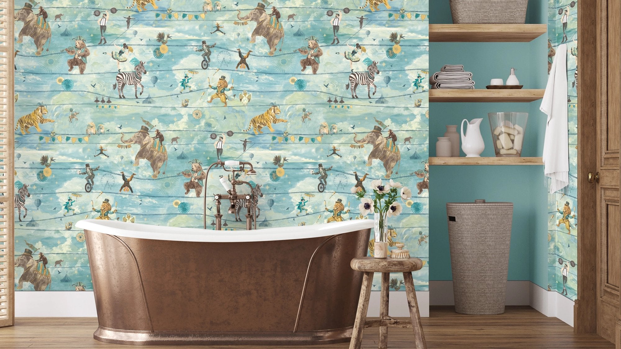 BMVV007/10E Wired Sky Light Viva Vintage Wallpaper by Brand McKenzie