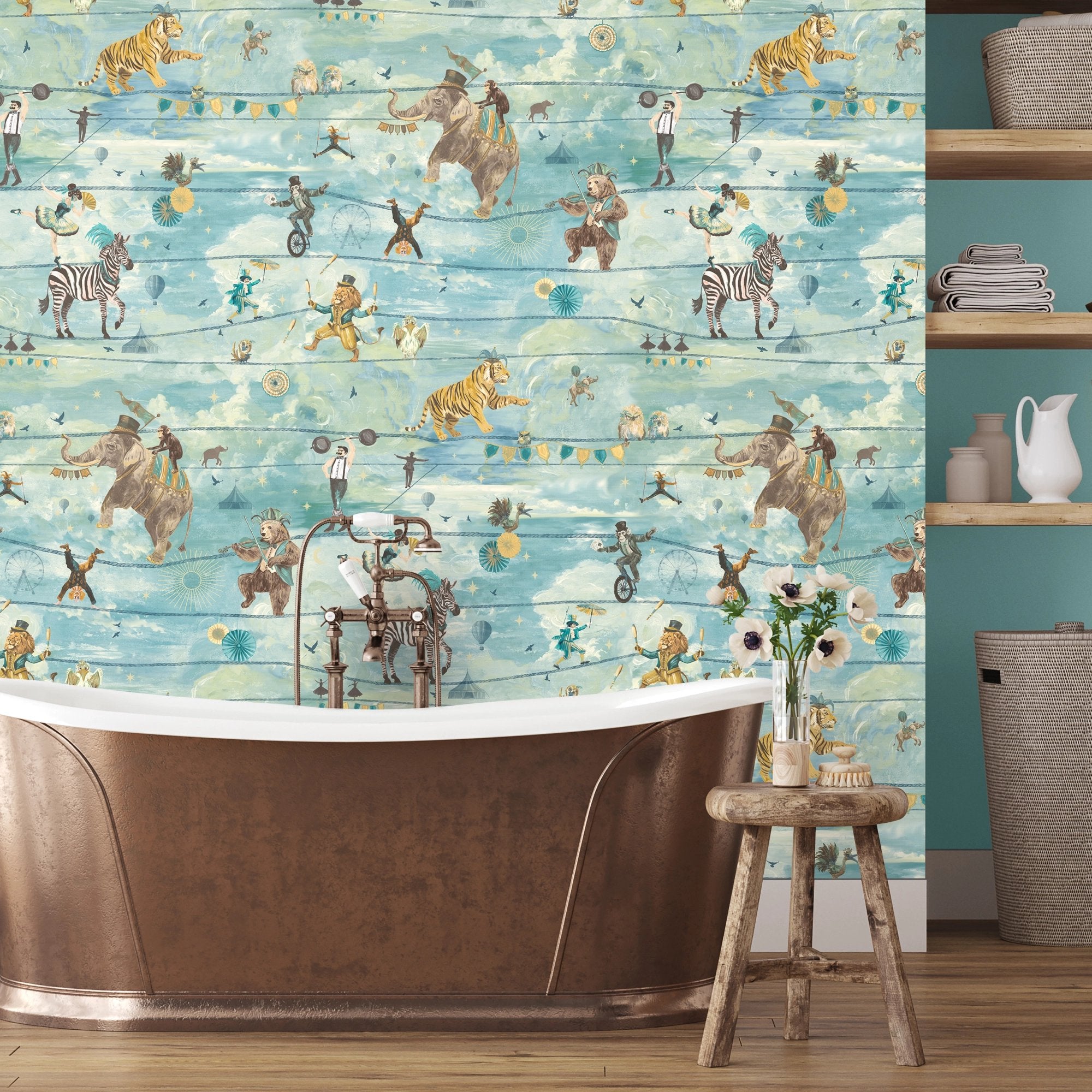 BMVV007/10E Wired Sky Light Viva Vintage Wallpaper by Brand McKenzie