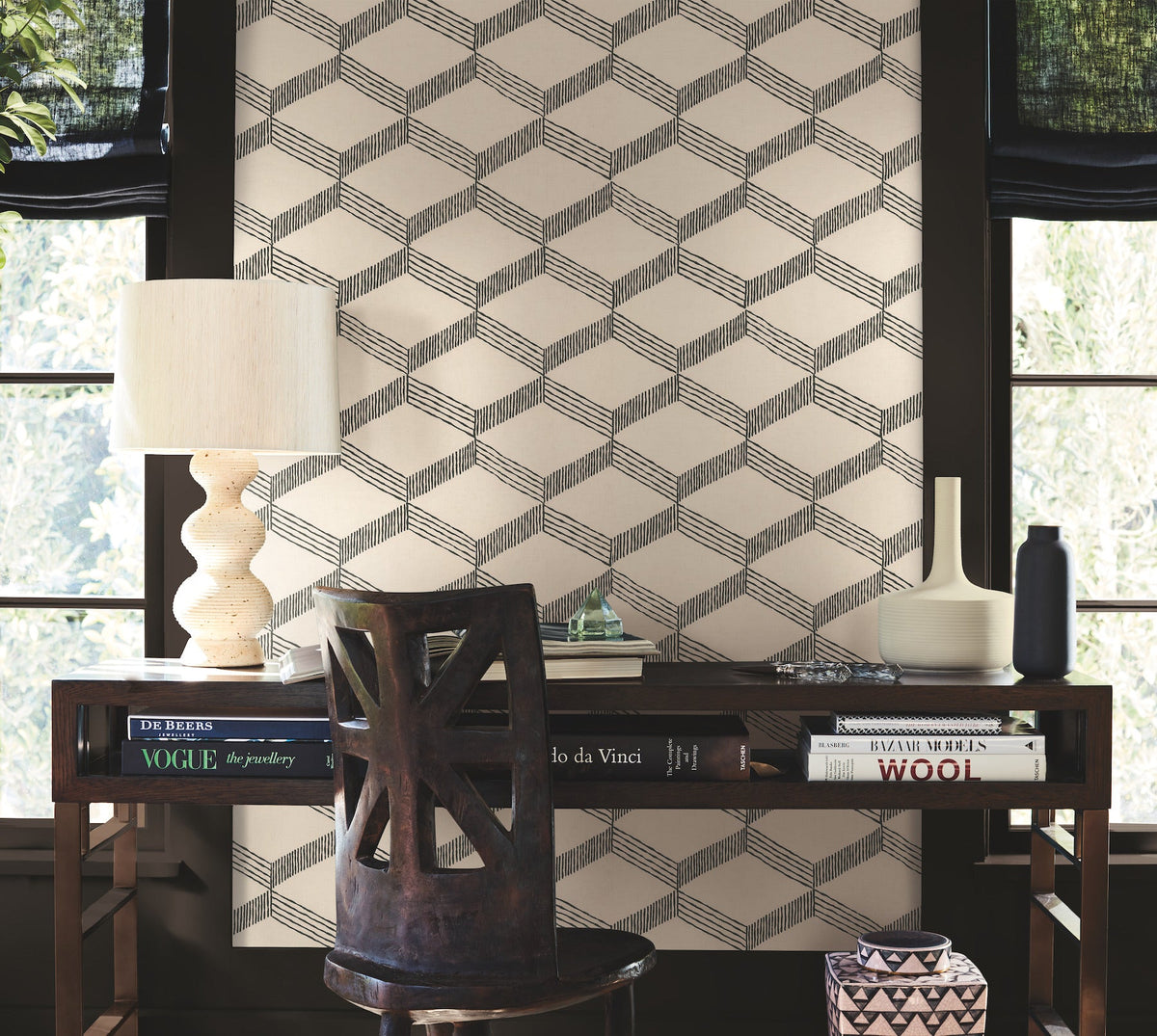 BO6721 Palisades Paperweave Beige Artifacts Wallpaper by York Wallcoverings