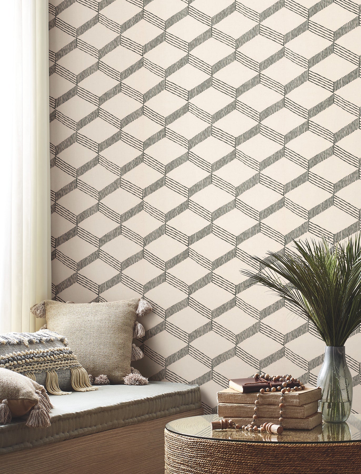 BO6721 Palisades Paperweave Beige Artifacts Wallpaper by York Wallcoverings