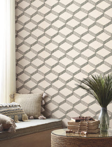 BO6721 Palisades Paperweave Beige Artifacts Wallpaper by York Wallcoverings