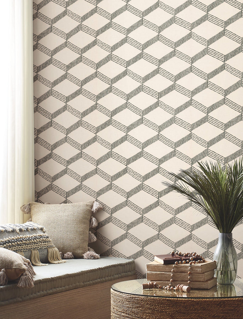 BO6721 Palisades Paperweave Beige Artifacts Wallpaper by York Wallcoverings
