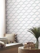 BO6723 Palisades Paperweave Smokey Blue Artifacts Wallpaper by York Wallcoverings