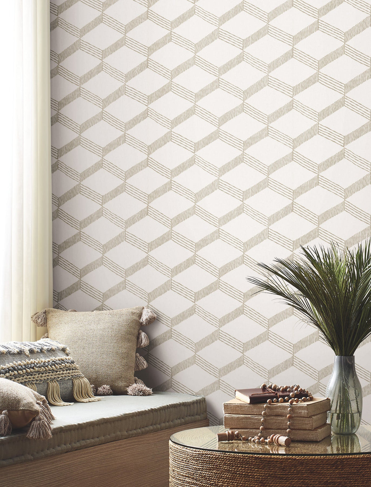 BO6724 Palisades Paperweave Taupe Artifacts Wallpaper by York Wallcoverings