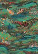 Camp Blau Dark Green Barcino Wallpaper by Tres Tintas
