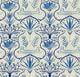 Voysey Dark Blue Barcino Wallpaper by Tres Tintas