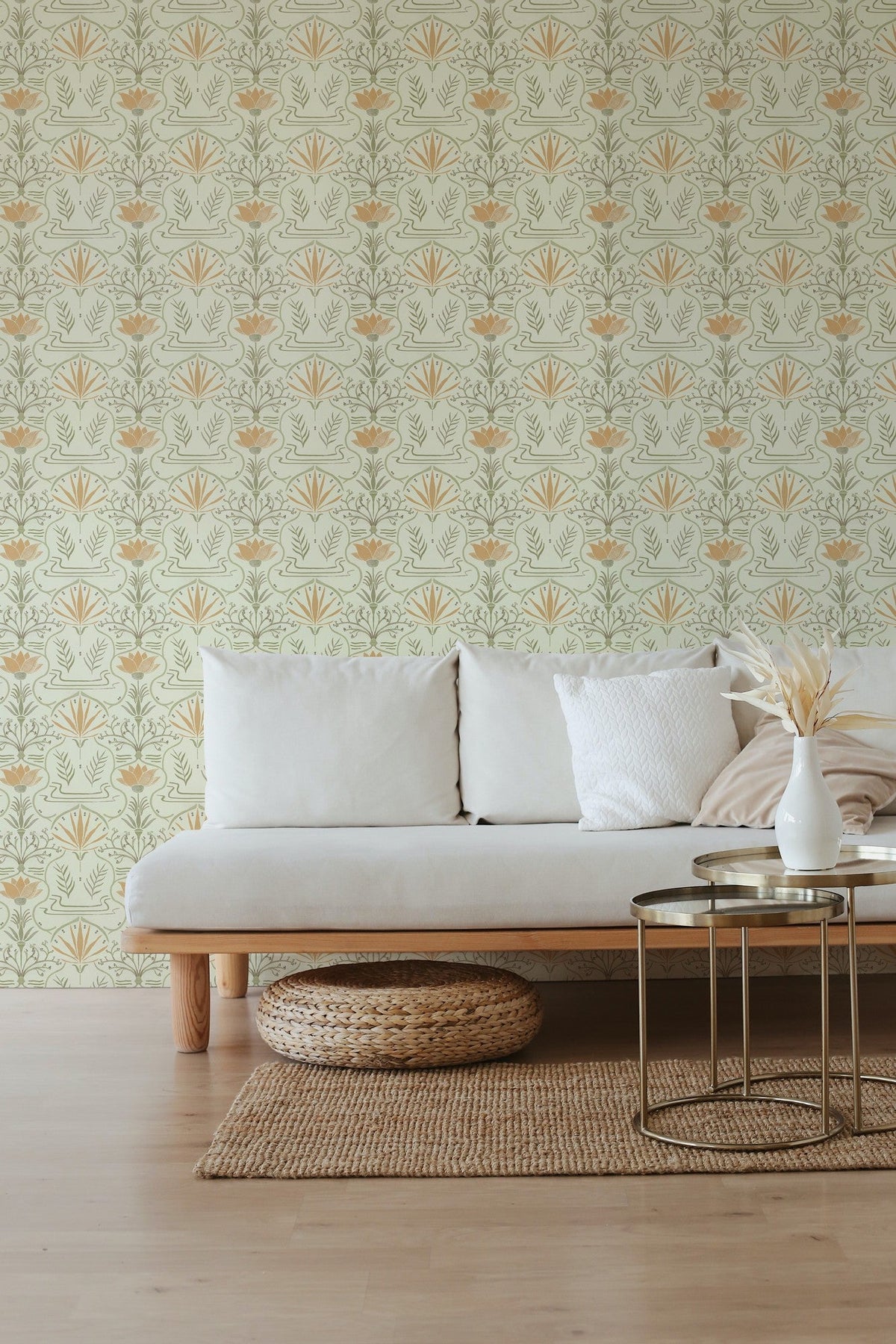 BR4202-2 Voysey Green Barcino Wallpaper by Tres Tintas