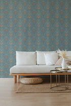 BR4202-3 Voysey Light Blue Barcino Wallpaper by Tres Tintas