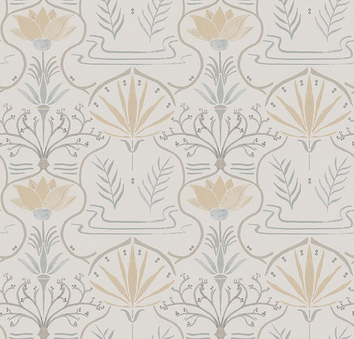 BR4202-4 Voysey Purple Barcino Wallpaper by Tres Tintas