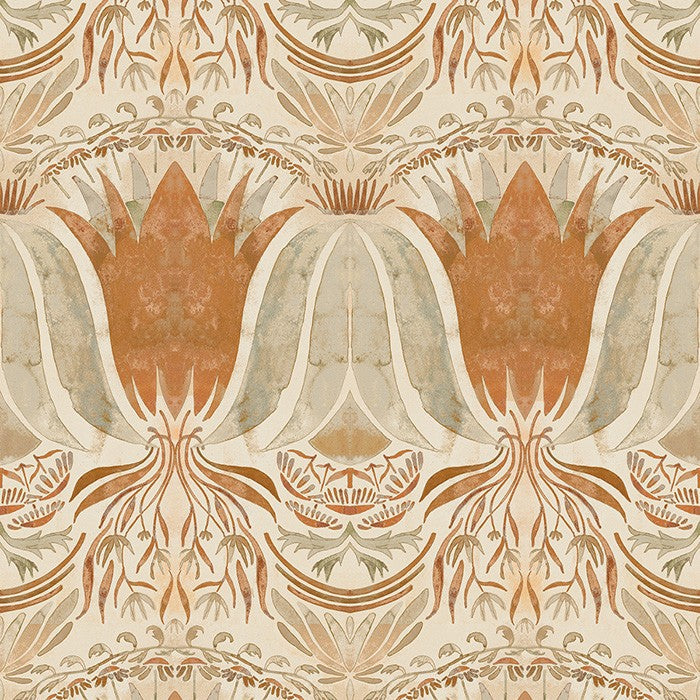 BR4203-1 Palau Orange Barcino Wallpaper by Tres Tintas
