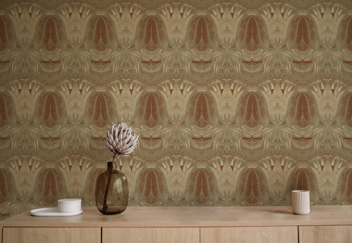 BR4203-4 Palau Green Barcino Wallpaper by Tres Tintas
