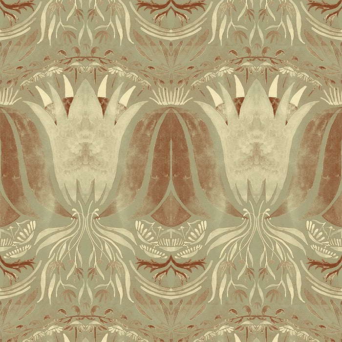 BR4203-4 Palau Green Barcino Wallpaper by Tres Tintas