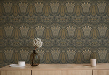 BR4203-5 Palau Dark Blue Barcino Wallpaper by Tres Tintas