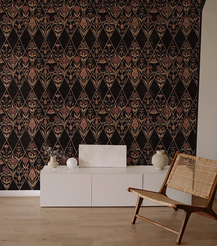 BR4204-1 Rajola Red Barcino Wallpaper by Tres Tintas