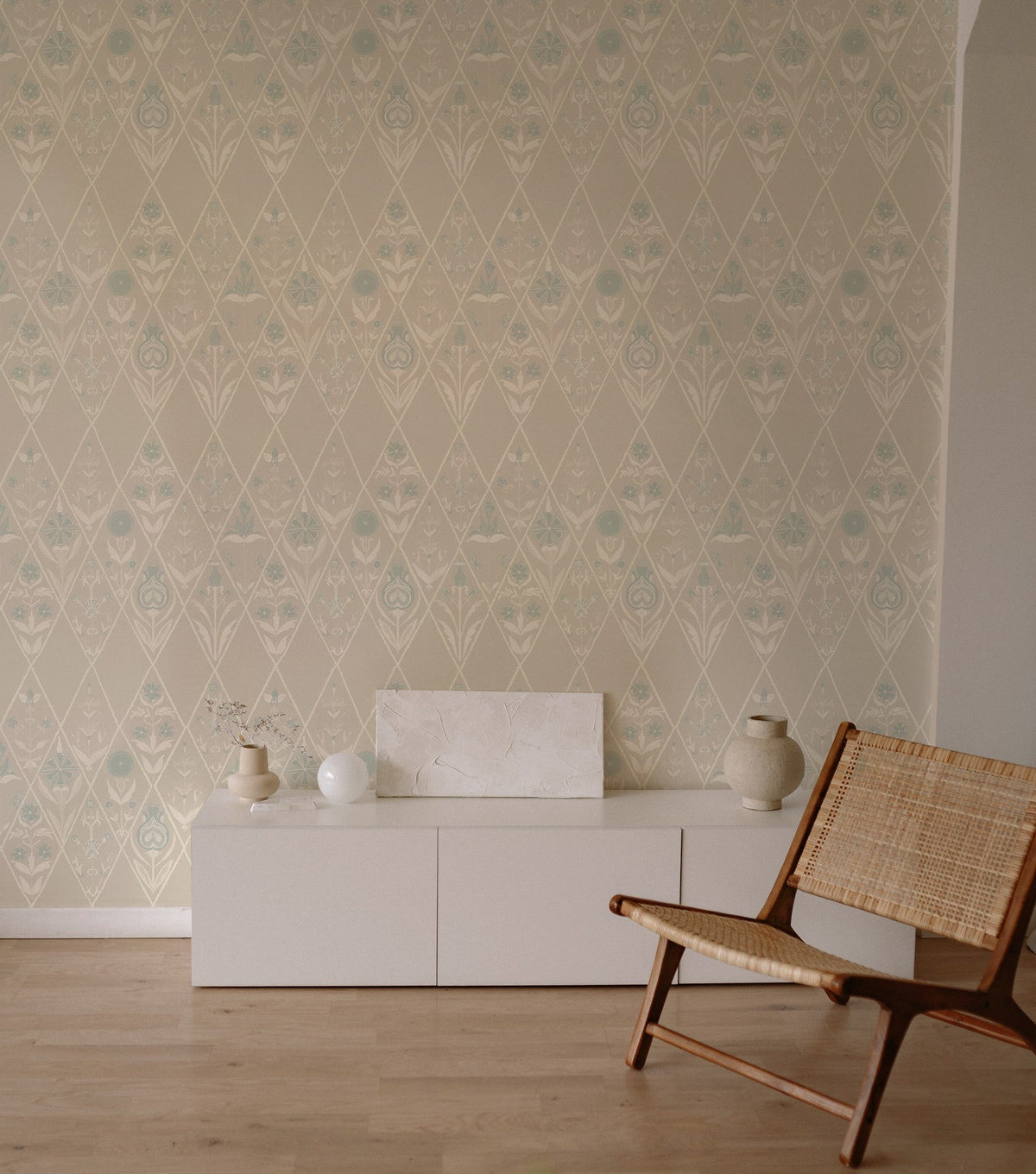BR4204-5 Rajola Beige Barcino Wallpaper by Tres Tintas