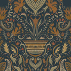 BR4205-2 Domas Blue Barcino Wallpaper by Tres Tintas