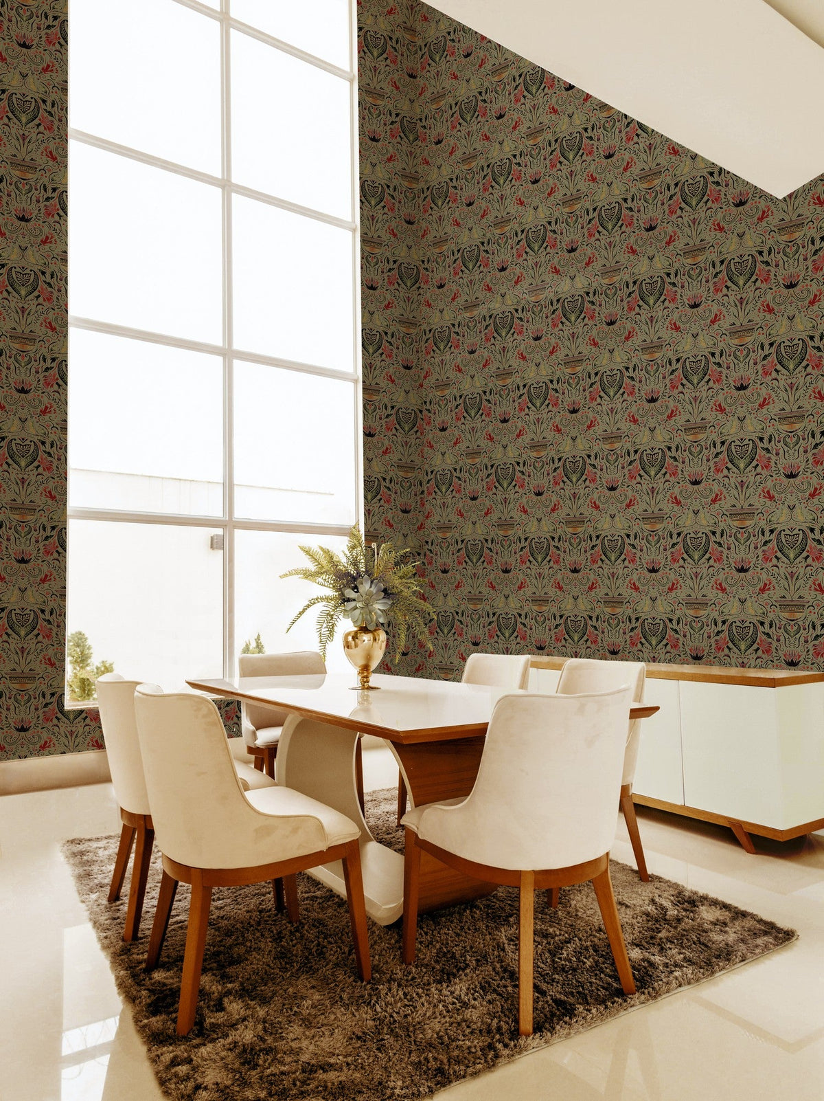 BR4205-3 Domas Brown Barcino Wallpaper by Tres Tintas
